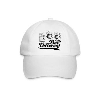 bee different saying quote - Baseball Cap - white/white - Front