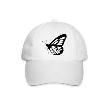 Butterfly Nature Butterflies Vector 8 - Baseball Cap - white/white - Front