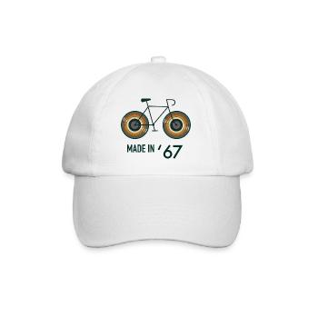 Vélo de route vintage lp homme de 1967 - Casquette classique - blanc/blanc - Devant