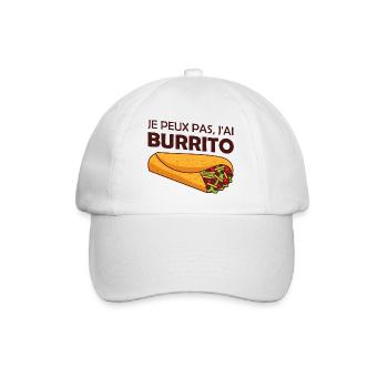 je peux pas j ai burrito - Casquette classique - blanc/blanc - Devant