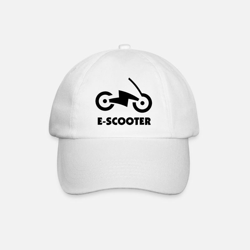 E-Scooter E-Roller Scooter - Baseballkappe - Weiß/Weiß
