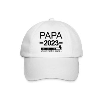Homme Papa 2023 - Papa En Cours Annonce Grossesse - Casquette classique - blanc/blanc - Devant