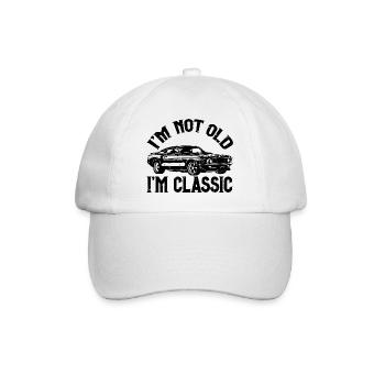 Ich bin nicht alt Ich bin Classic Oldtimer Geburtstagsgeschenk - Baseballkappe - Weiß/Weiß - Vorne