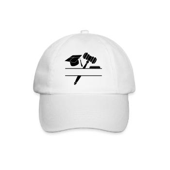 Monogramme juge avocat - Casquette classique - blanc/blanc - Devant