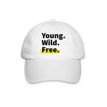 Young. Wild. Free. - Baseball Cap - white/white - Front