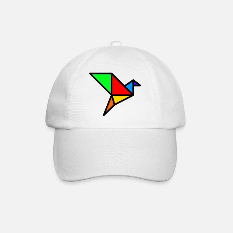 ORIGAMI CRANE - Baseball Cap - white/white