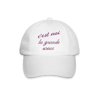 Tee-shirt grande soeur - Casquette classique - blanc/blanc - Devant
