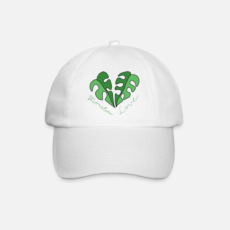 Monstera Love - Baseball Cap - white/white