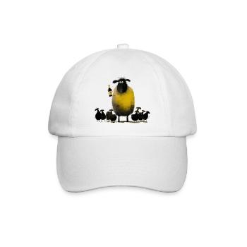 Drôle de mouton avec de la bière - humour - Casquette classique - blanc/blanc - Devant