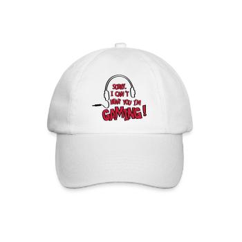 Ich kann dich nicht hören, ich spiele! online. - Baseballkappe - Weiß/Weiß - Vorne