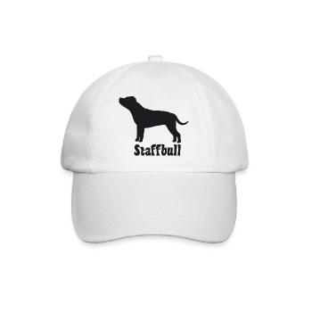 Staffordshire Bullterrier - Baseballkappe - Weiß/Weiß - Vorne