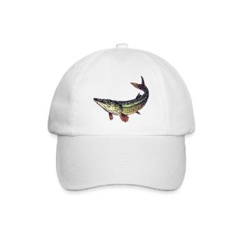 Target fish pike fishing - Baseball Cap - white/white - Front