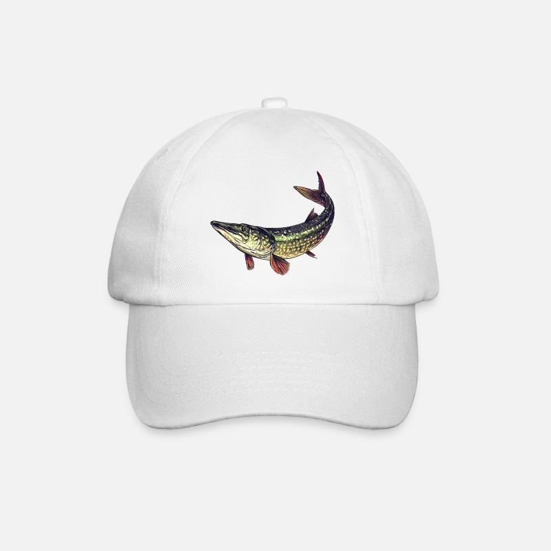 Pêche ciblée au brochet - Casquette classique - blanc/blanc
