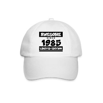 1985 - Jahrgang 1985 - Fantastisch seit 1985 - Baseballkappe - Weiß/Weiß - Vorne