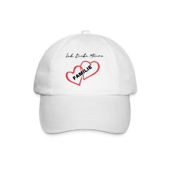 Ich Liebe Meine Familie - Baseballkappe - Weiß/Weiß - Vorne