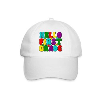 Bonjour première année, école, inscription à l’école, début de l’école - Casquette classique - blanc/blanc - Devant