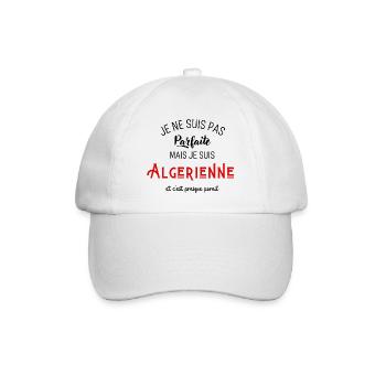 Pas parfaite mais algérienne - Casquette classique - blanc/blanc - Devant