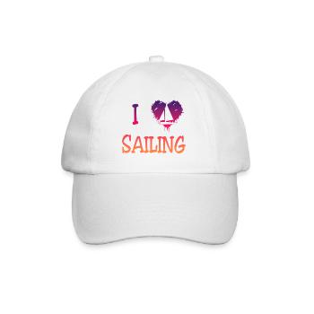 Sailing Seglen Segelschiff Kapitän - Baseballkappe - Weiß/Weiß - Vorne