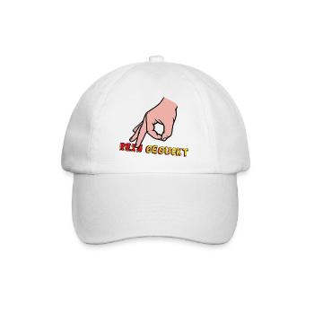 Comic Hand Index Finger with Retro Text - Baseball Cap - white/white - Front