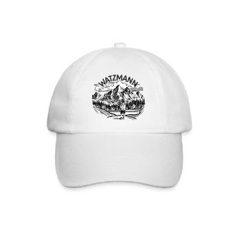 Mountaineer on the majestic Watzmann in Bavaria - Baseball Cap - white/white - Front