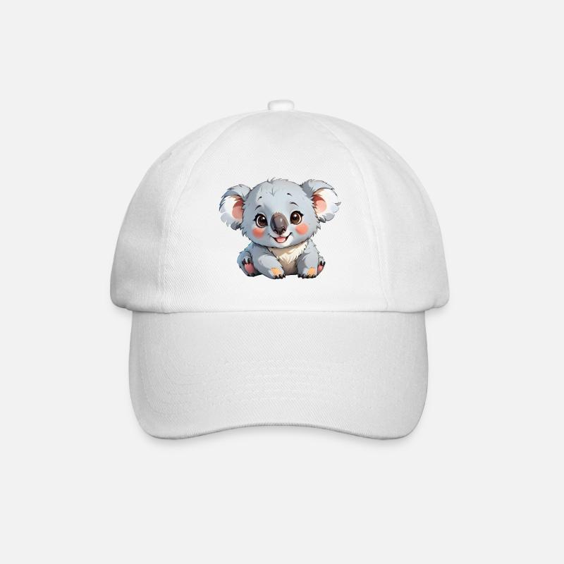 Koala de dessin animé mignon - Casquette classique - blanc/blanc