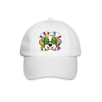 Weihnachtsbeagle - Baseballkappe - Weiß/Weiß - Vorne