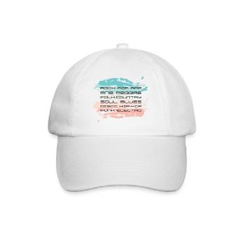 Music styles. Abstract style design. - Baseball Cap - white/white - Front