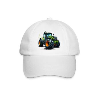 Traktor Bauern und Landwirte Trecker Design - Baseballkappe - Weiß/Weiß - Vorne