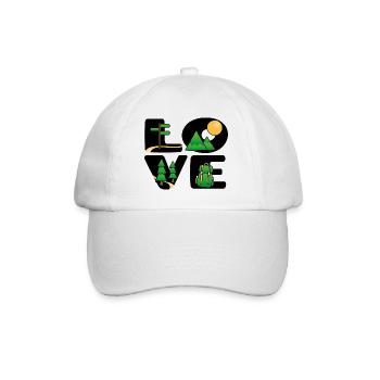 Love Hiking - Baseballkappe - Weiß/Weiß - Vorne