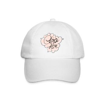 Carpe diem Dicton des nuages - Casquette classique - blanc/blanc - Devant