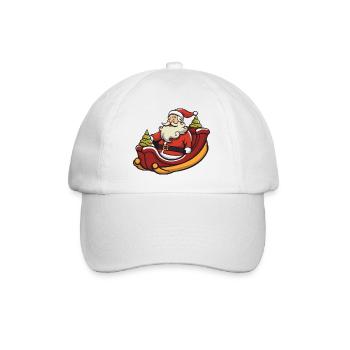 Weihnachtsmann Logo - Baseballkappe - Weiß/Weiß - Vorne