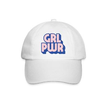 Girl Power - Baseballkappe - Weiß/Weiß - Vorne