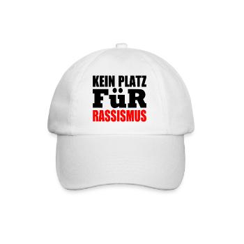 kein platz für rassismus - Baseballkappe - Weiß/Weiß - Vorne