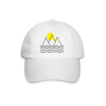 Mountains by the sea - Baseball Cap - white/white - Front