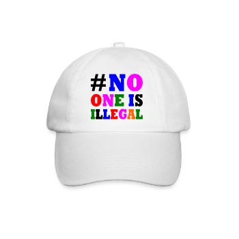 No one is illegal - Baseball Cap - white/white - Front