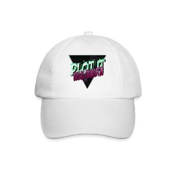 funny present storytelling techniques - Baseball Cap - white/white - Front
