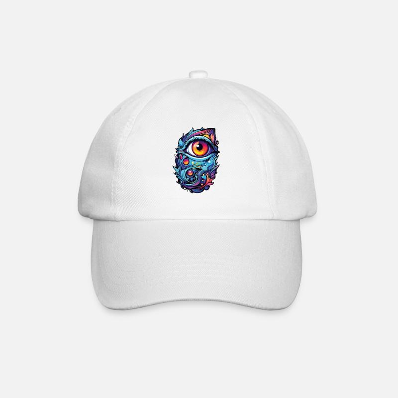 L’œil de l’imagination : une flambée de couleurs dans chaque regard - Casquette classique - blanc/blanc