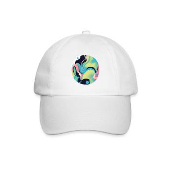 Colorful Waves: A Sea of Colors - Baseball Cap - white/white - Front