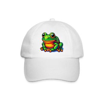 Frog - Baseball Cap - white/white - Front