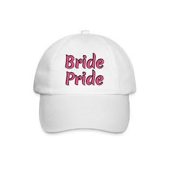Bride Pride - Lesbian Wedding Gay Marriage - Baseball Cap - white/white - Front