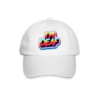 I'm Deaf 45 - Baseball Cap - white/white - Front