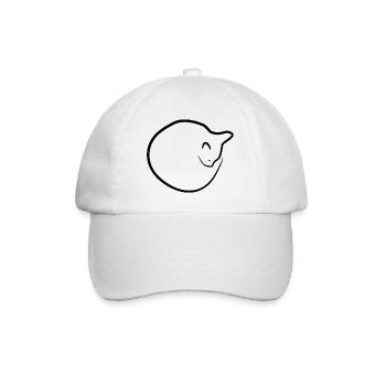 Dessin de chat - Casquette classique - blanc/blanc - Devant