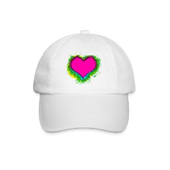colorful heart - Baseball Cap - white/white - Front