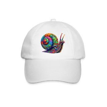 Schnecke - Baseballkappe - Weiß/Weiß - Vorne