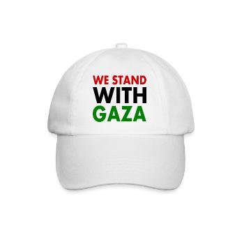 We stand with palestine - Baseball Cap - white/white - Front
