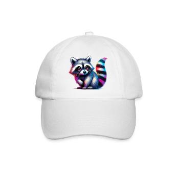Raccoon - Baseball Cap - white/white - Front