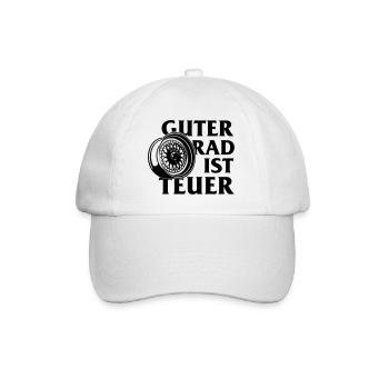 Guter Rad ist teuer - Baseballkappe - Weiß/Weiß - Vorne