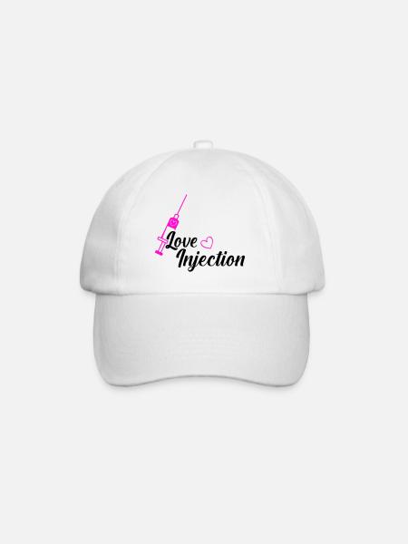 love injection - Baseballkappe - Weiß/Weiß