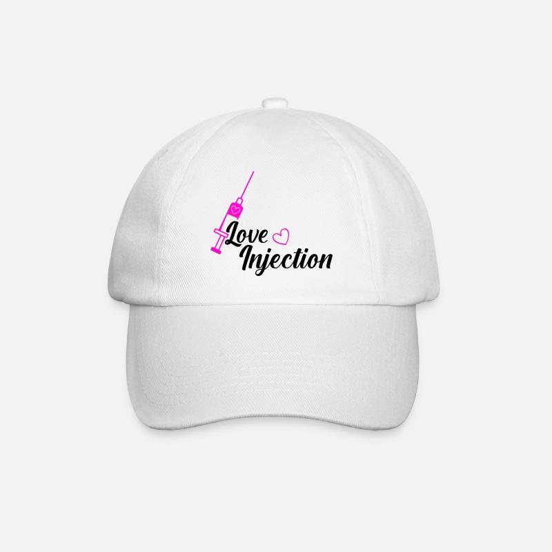 love injection - Baseballkappe - Weiß/Weiß