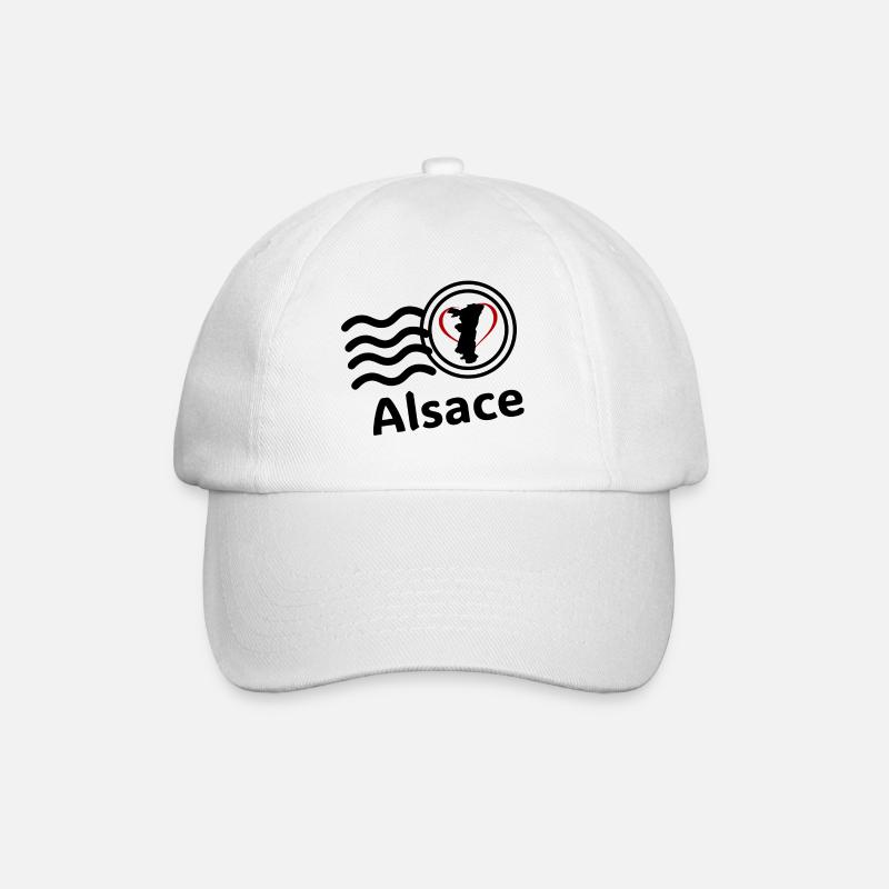 Alsace stamp - Baseball Cap - white/white